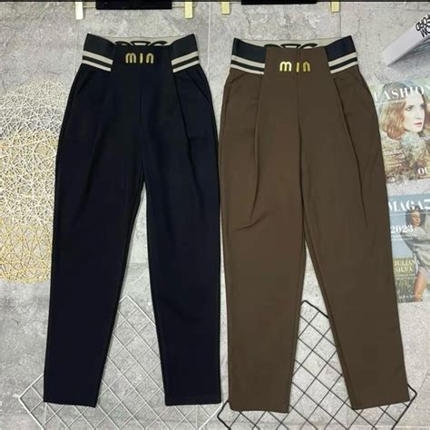 miu miu trousers elastic waist dupe|brands like miu mi u.